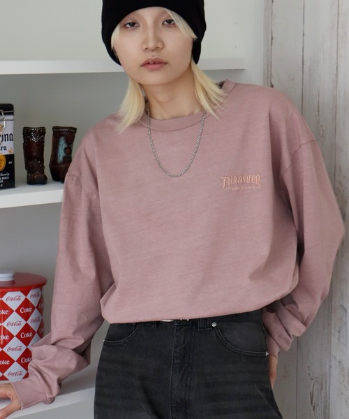 THRASHER(スラッシャー)の「【THRASHER/スラッシャー】マークゴンザレスアート ピグメント加工 ロングスリーブTシャツ(Tシャツ/カットソー・メンズ・チャコール/ネイビー/ブラウン/ピンク・M/L/XL)」の18枚目の写真