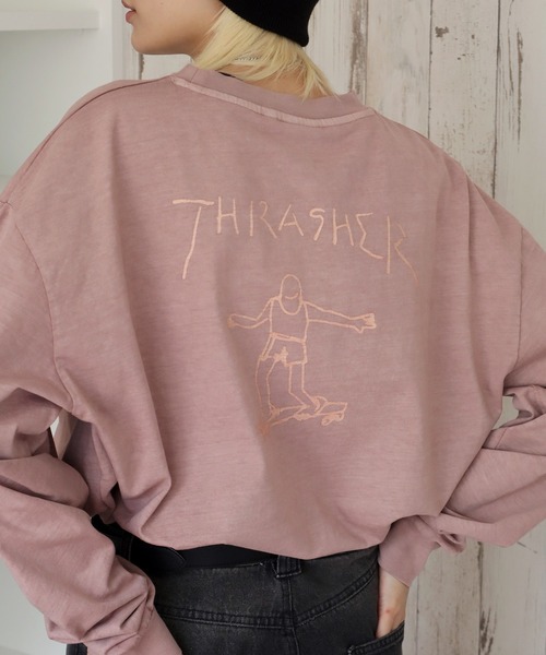 THRASHER(スラッシャー)の「【THRASHER/スラッシャー】マークゴンザレスアート ピグメント加工 ロングスリーブTシャツ(Tシャツ/カットソー・メンズ・チャコール/ネイビー/ブラウン/ピンク・M/L/XL)」の22枚目の写真