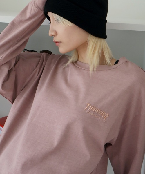 THRASHER(スラッシャー)の「【THRASHER/スラッシャー】マークゴンザレスアート ピグメント加工 ロングスリーブTシャツ(Tシャツ/カットソー・メンズ・チャコール/ネイビー/ブラウン/ピンク・M/L/XL)」の19枚目の写真