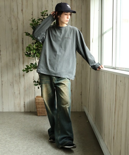 THRASHER(スラッシャー)の「【THRASHER/スラッシャー】マークゴンザレスアート ピグメント加工 ロングスリーブTシャツ(Tシャツ/カットソー・メンズ・チャコール/ネイビー/ブラウン/ピンク・M/L/XL)」の13枚目の写真