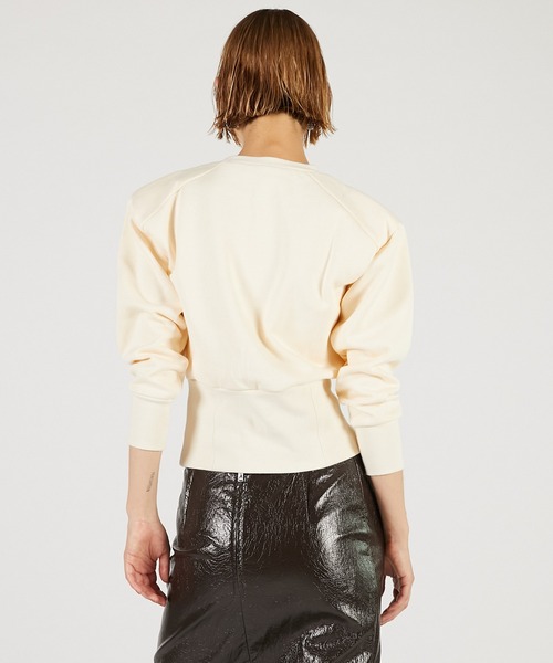 PRANK PROJECT（プランクプロジェクト）の「フロントジップショルダーパットスウェット / Front Zip Shoulder Pad Sweatshirt（スウェット・レディース・グレー/ブラック/アイボリー・FREE）」の9枚目の写真