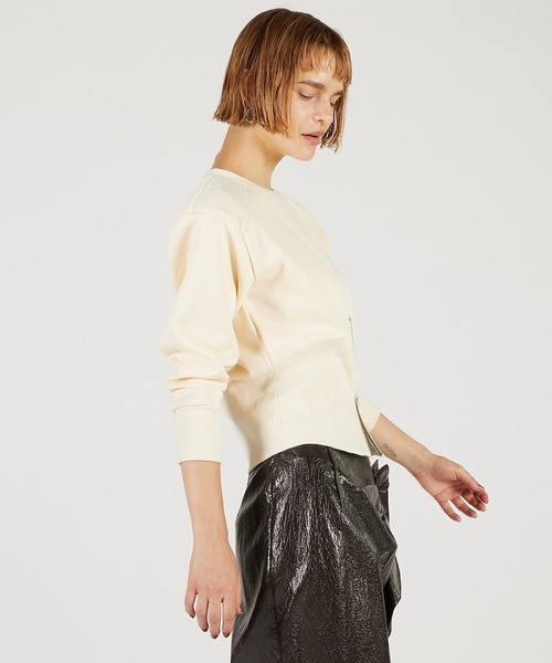 フロントジップショルダーパットスウェット / Front Zip Shoulder Pad