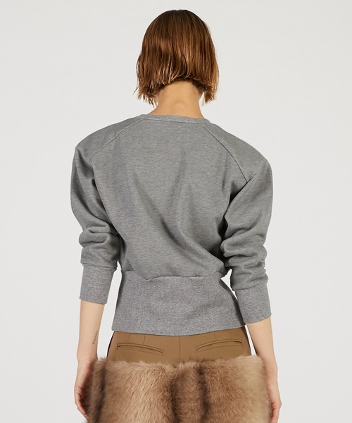 フロントジップショルダーパットスウェット / Front Zip Shoulder Pad