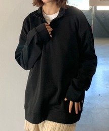 ハーフジップスウェットシャツ
