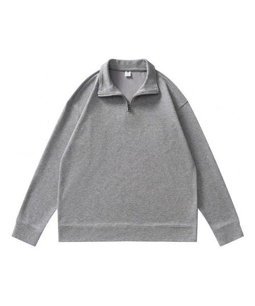 Teem Store(チームストア)の「ハーフジップスウェットシャツ(スウェット・レディース・ネイビー/グレー/ブラック/ライトグレー/チャコール・M/L)」の9枚目の写真