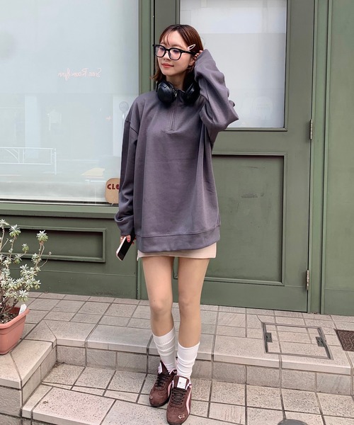 Malbon ハーフジップ スウェット グリーンカラー 美品☘️ 秋冬映え 限定 soyous_astro230637