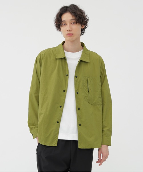 MARGARET HOWELL(マーガレットハウエル)の「RECYCLE NYLON LIGHT POPLIN Ⅰ(Tシャツ/カットソー・メンズ・オリーブ/チャコール・LARGE/X-LARGE/MEDIUM)」の1枚目の写真