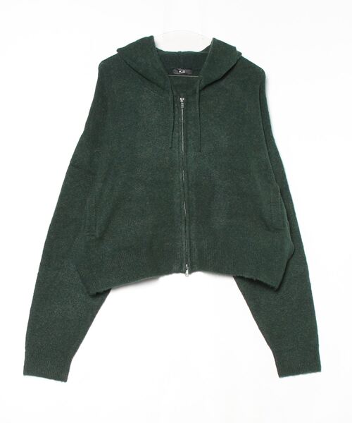 MandO（Auntie Rosa）（エムオー）の「ショート丈ニットジップフーディ/ニットパーカー（ニット/セーター・メンズ・ブラック/グリーン・LARGE/MEDIUM）」の18枚目の写真