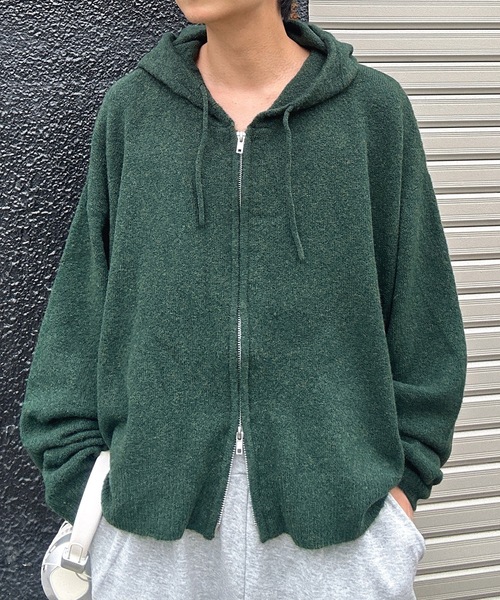 MandO（エムオー）（エムオー）の「ショート丈ニットジップフーディ/ニットパーカー（ニット/セーター・メンズ・ブラック/グリーン・LARGE/MEDIUM）」の22枚目の写真
