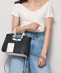 dazzlin | 【dazzlin/ダズリン】バレッタリボン　カードケース付 両アオリポケット　花柄裏地トートバッグ／500mlペットボトル収納可(トートバッグ)