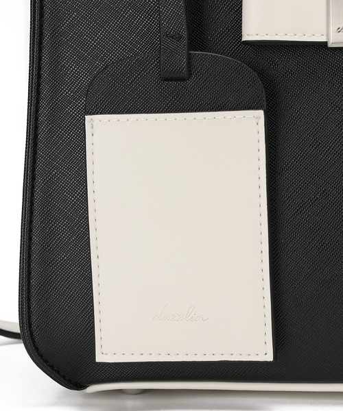 dazzlin（ダズリン）の「【dazzlin/ダズリン】バレッタリボン　カードケース付 両アオリポケット　花柄裏地トートバッグ／500mlペットボトル収納可（トートバッグ・レディース・ベージュ/ダークブラウン/ブラック×ホワイト/ブラック/グレー・FREE）」の21枚目の写真