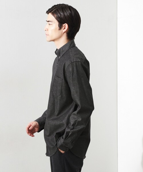 THE SHOP TK （ザ ショップ ティーケー ）の「エバーデニムシャツ【色落ちしにくい/洗濯機OK】（シャツ/ブラウス・メンズ・ネイビー/ブラック・01/02/03/04）」の3枚目の写真