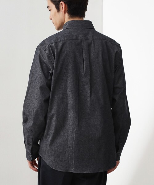 THE SHOP TK （ザ ショップ ティーケー ）の「エバーデニムシャツ【色落ちしにくい/洗濯機OK】（シャツ/ブラウス・メンズ・ネイビー/ブラック・01/02/03/04）」の7枚目の写真