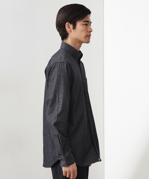 THE SHOP TK （ザ ショップ ティーケー ）の「エバーデニムシャツ【色落ちしにくい/洗濯機OK】（シャツ/ブラウス・メンズ・ネイビー/ブラック・01/02/03/04）」の8枚目の写真