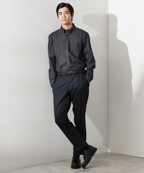 THE SHOP TK （ザ ショップ ティーケー ）の「エバーデニムシャツ【色落ちしにくい/洗濯機OK】（シャツ/ブラウス・メンズ・ネイビー/ブラック・01/02/03/04）」の9枚目の写真