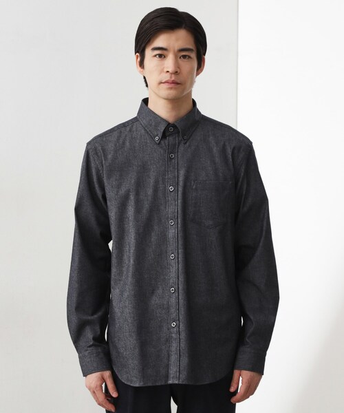 THE SHOP TK （ザ ショップ ティーケー ）の「エバーデニムシャツ【色落ちしにくい/洗濯機OK】（シャツ/ブラウス・メンズ・ネイビー/ブラック・01/02/03/04）」の11枚目の写真