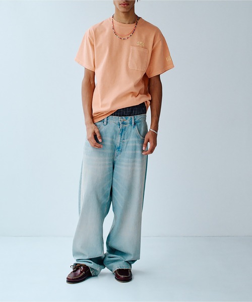 WIND AND SEA（ウィンダンシー）の「PIGMENT POCKET TEE（Tシャツ/カットソー・メンズ・ミント/オレンジ/ブラック/アイボリー/ブルー/ブラウン・M/L/XL/S）」の6枚目の写真