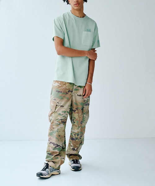 WIND AND SEA（ウィンダンシー）の「PIGMENT POCKET TEE（Tシャツ/カットソー・メンズ・ミント/オレンジ/ブラック/アイボリー/ブルー/ブラウン・M/L/XL/S）」の4枚目の写真