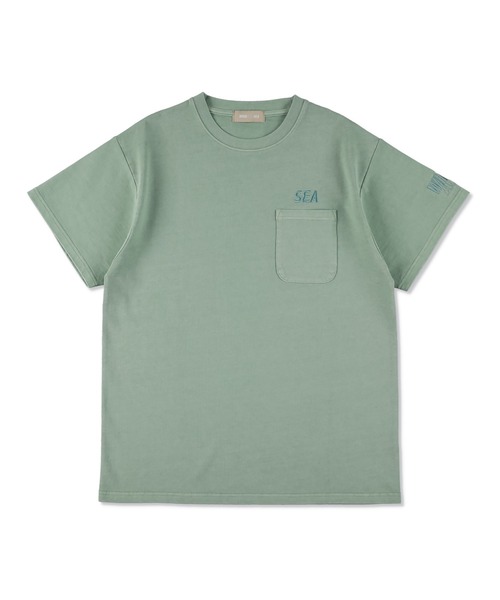 WIND AND SEA（ウィンダンシー）の「PIGMENT POCKET TEE（Tシャツ/カットソー・メンズ・ミント/オレンジ/ブラック/アイボリー/ブルー/ブラウン・M/L/XL/S）」の22枚目の写真
