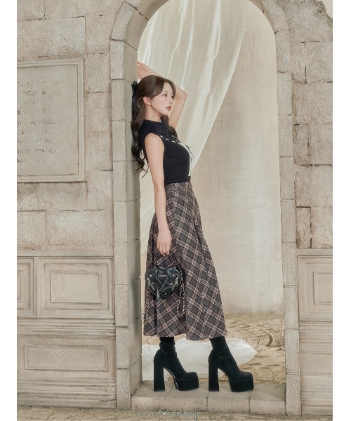 マルチカラーチェックミディスカート（スカート）｜Darich（ダーリッチ