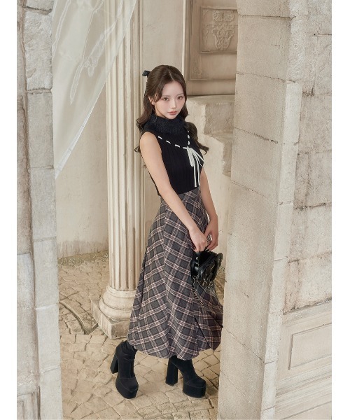マルチカラーチェックミディスカート（スカート）｜Darich（ダーリッチ