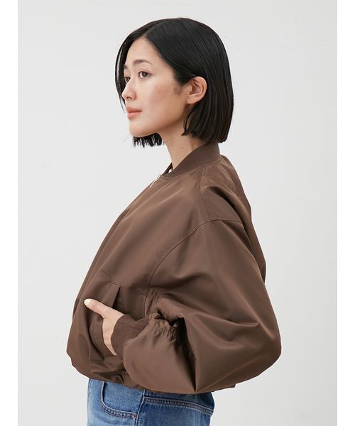 【新品未使用・値下げ】MA-1 Mila Owen リサイクルナイロンオーバーサイズMA-1(ブルゾン)｜アウター