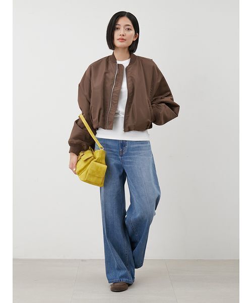 【新品未使用・値下げ】MA-1 Mila Owen リサイクルナイロンオーバーサイズMA-1(ブルゾン)｜アウター