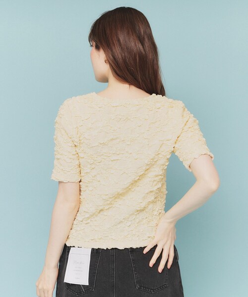 index（インデックス）の「ジャカードコンパクトトップス【洗濯機洗い可】（Tシャツ/カットソー・レディース・オフホワイト/ブラック/イエロー系その他・00）」の20枚目の写真