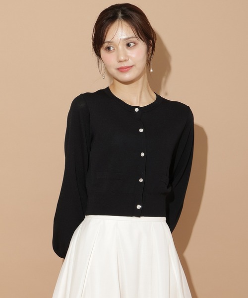 WILLSELECTION（ウィルセレクション）の「ポケットデザインUVカーディガン（カーディガン/ボレロ・レディース・ブラック/ボルドー/ダークブラウン/ベージュ・FREE）」の2枚目の写真