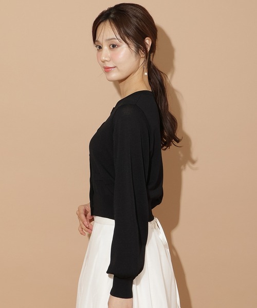 WILLSELECTION（ウィルセレクション）の「ポケットデザインUVカーディガン（カーディガン/ボレロ・レディース・ブラック/ボルドー/ダークブラウン/ベージュ・FREE）」の5枚目の写真