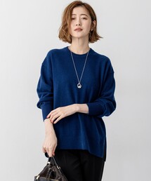 23区青いオーバーサイズニットセーター 23区｜ニジュウサンクのニット/セーター（ブルー・ネイビー/青色系