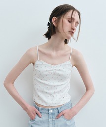 W FLOWER CROP SLEEVELESS TEE