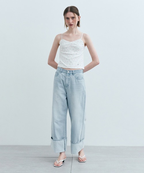 MARITHE + FRANCOIS GIRBAUD(マリテフランソワジルボー)の「W FLOWER CROP SLEEVELESS TEE(Tシャツ/カットソー・レディース・White/グレー系・SMALL/MEDIUM)」の18枚目の写真