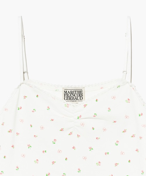 MARITHE + FRANCOIS GIRBAUD(マリテフランソワジルボー)の「W FLOWER CROP SLEEVELESS TEE(Tシャツ/カットソー・レディース・White/グレー系・SMALL/MEDIUM)」の9枚目の写真