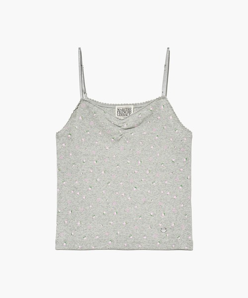 MARITHE + FRANCOIS GIRBAUD(マリテフランソワジルボー)の「W FLOWER CROP SLEEVELESS TEE(Tシャツ/カットソー・レディース・White/グレー系・SMALL/MEDIUM)」の5枚目の写真