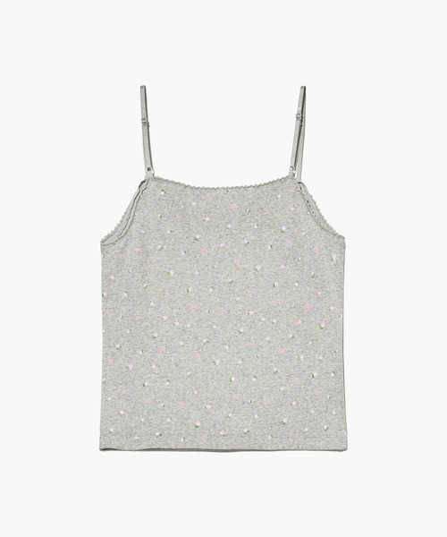 MARITHE + FRANCOIS GIRBAUD(マリテフランソワジルボー)の「W FLOWER CROP SLEEVELESS TEE(Tシャツ/カットソー・レディース・White/グレー系・SMALL/MEDIUM)」の6枚目の写真