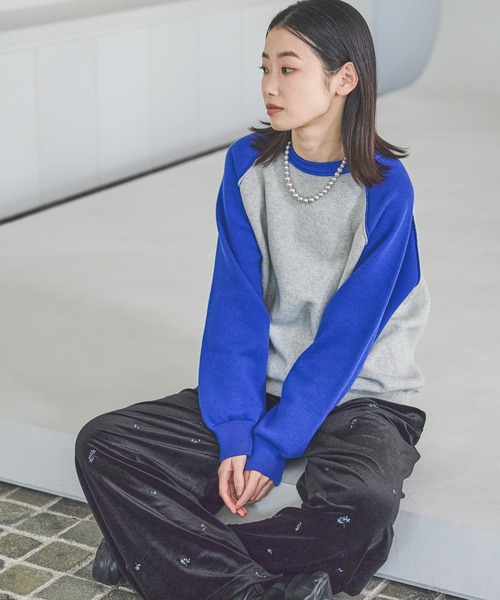 LAKOLE（ラコレ）の「スウェットライクニットプルオーバー / 582212（ニット/セーター・レディース・杢グレー/ブルー/チャコール/オレンジ/ブラウン/ブラック/ロイヤルブルー・FREE）」の6枚目の写真