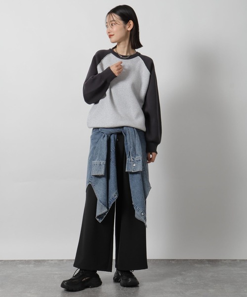 LAKOLE（ラコレ）の「スウェットライクニットプルオーバー / 582212（ニット/セーター・レディース・杢グレー/ブルー/チャコール/オレンジ/ブラウン/ブラック/ロイヤルブルー・FREE）」の17枚目の写真