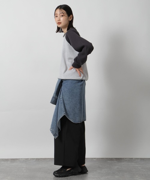 LAKOLE（ラコレ）の「スウェットライクニットプルオーバー / 582212（ニット/セーター・レディース・杢グレー/ブルー/チャコール/オレンジ/ブラウン/ブラック/ロイヤルブルー・FREE）」の18枚目の写真