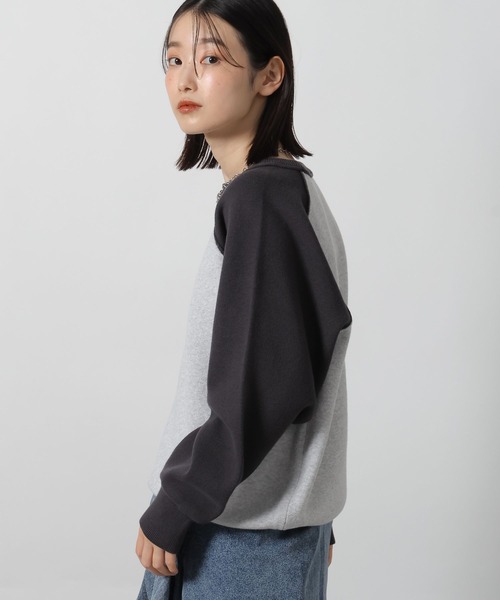 LAKOLE（ラコレ）の「スウェットライクニットプルオーバー / 582212（ニット/セーター・レディース・杢グレー/ブルー/チャコール/オレンジ/ブラウン/ブラック/ロイヤルブルー・FREE）」の20枚目の写真