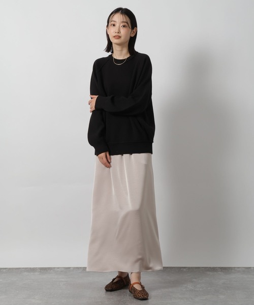 LAKOLE（ラコレ）の「スウェットライクニットプルオーバー / 582212（ニット/セーター・レディース・杢グレー/ブルー/チャコール/オレンジ/ブラウン/ブラック/ロイヤルブルー・FREE）」の8枚目の写真