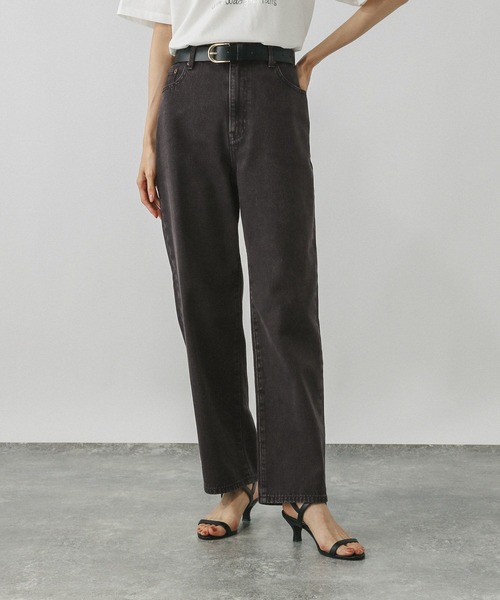 GLOBAL WORK(グローバルワーク)の「GOODデニムストレートパンツ/498392(デニムパンツ・レディース・ブラック/ブルー/ネイビー・X-SMALL/SMALL/MEDIUM/LARGE/X-LARGE/XX-LARGE)」の6枚目の写真