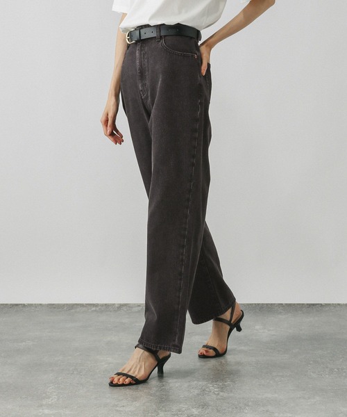 GLOBAL WORK(グローバルワーク)の「GOODデニムストレートパンツ/498392(デニムパンツ・レディース・ブラック/ブルー/ネイビー・X-SMALL/SMALL/MEDIUM/LARGE/X-LARGE/XX-LARGE)」の7枚目の写真