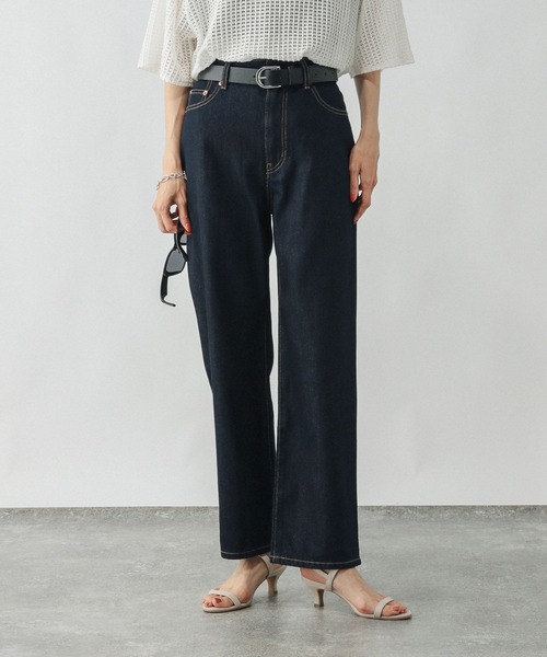 GLOBAL WORK(グローバルワーク)の「GOODデニムストレートパンツ/498392(デニムパンツ・レディース・ブラック/ブルー/ネイビー・X-SMALL/SMALL/MEDIUM/LARGE/X-LARGE/XX-LARGE)」の10枚目の写真