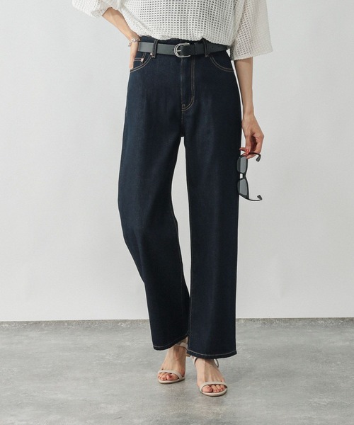 GLOBAL WORK(グローバルワーク)の「GOODデニムストレートパンツ/498392(デニムパンツ・レディース・ブラック/ブルー/ネイビー・X-SMALL/SMALL/MEDIUM/LARGE/X-LARGE/XX-LARGE)」の11枚目の写真