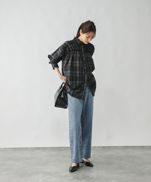 GLOBAL WORK(グローバルワーク)の「GOODデニムストレートパンツ/498392(デニムパンツ・レディース・ブラック/ブルー/ネイビー・X-SMALL/SMALL/MEDIUM/LARGE/X-LARGE/XX-LARGE)」の13枚目の写真