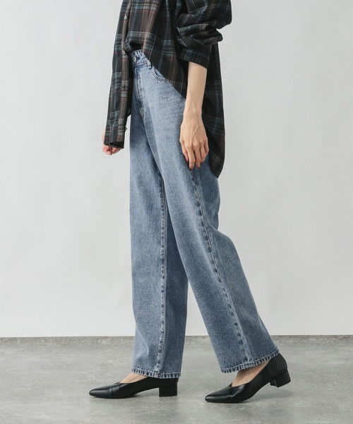 GLOBAL WORK(グローバルワーク)の「GOODデニムストレートパンツ/498392(デニムパンツ・レディース・ブラック/ブルー/ネイビー・X-SMALL/SMALL/MEDIUM/LARGE/X-LARGE/XX-LARGE)」の15枚目の写真