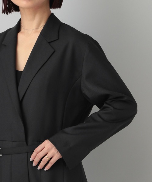 A part by（アパートバイ）の「テーラードワンピコート（その他アウター・レディース・ブラック/チャコールグレー・FREE）」の16枚目の写真