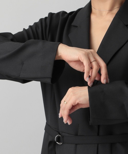 A part by（アパートバイ）の「テーラードワンピコート（その他アウター・レディース・ブラック/チャコールグレー・FREE）」の17枚目の写真