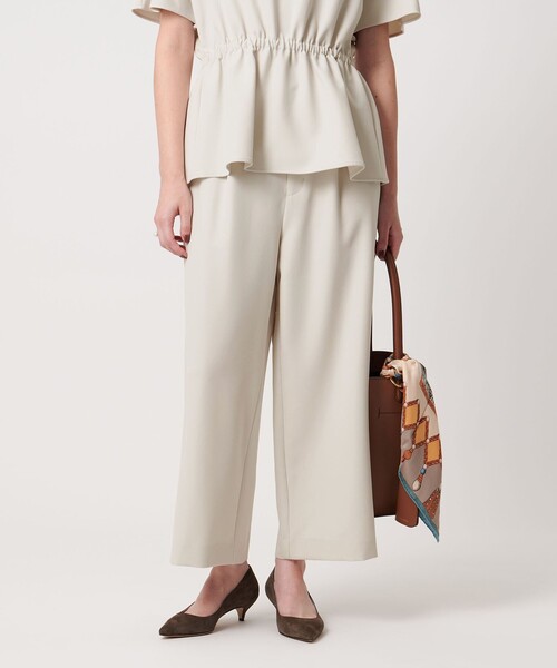 UNITED ARROWS（ユナイテッドアローズ）の「ダブルクロス クロップドパンツ -ウォッシャブル-（スラックス・レディース・オフホワイト/ブラック/ダークグレー・38/36）」の10枚目の写真